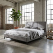 Melbourne Grey Leather Bed