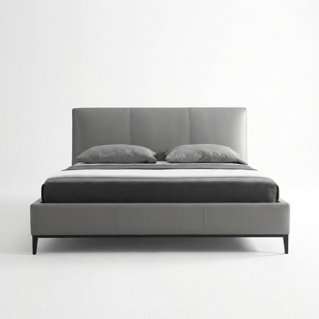Melbourne Grey Leather Bed