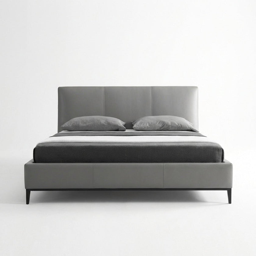 Melbourne Grey Leather Bed
