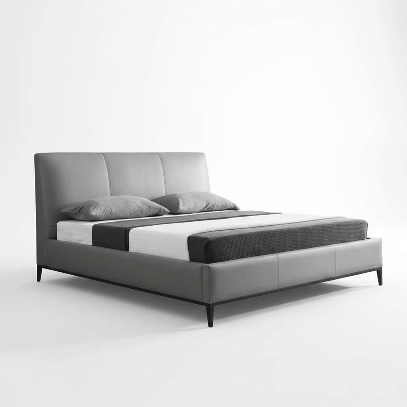 Melbourne Grey Leather Bed