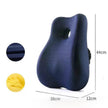Memory Foam Office Chair Back Cushion – Ergonomic Lumbar Support Cushion for Desk Chair in Navy Blue & Grey