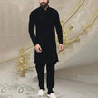Men Arab  Middle Eastern Long Shirt Linen Button