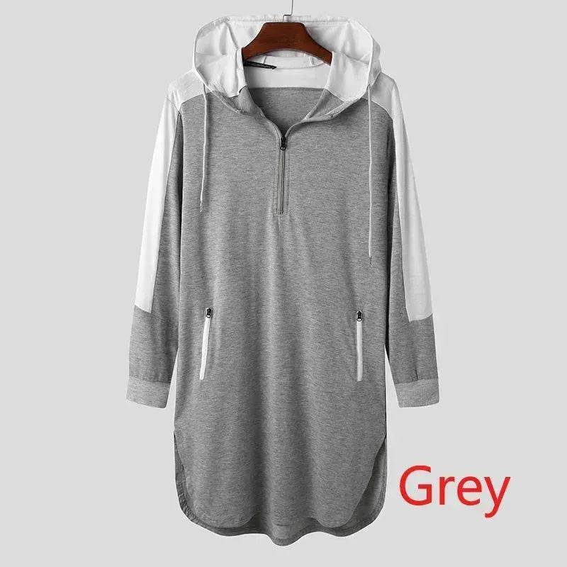 Fashionable and Elegant Men's Arabian matching robe Arab  zipper pocket sweater Moroccan Men's Jalabiya