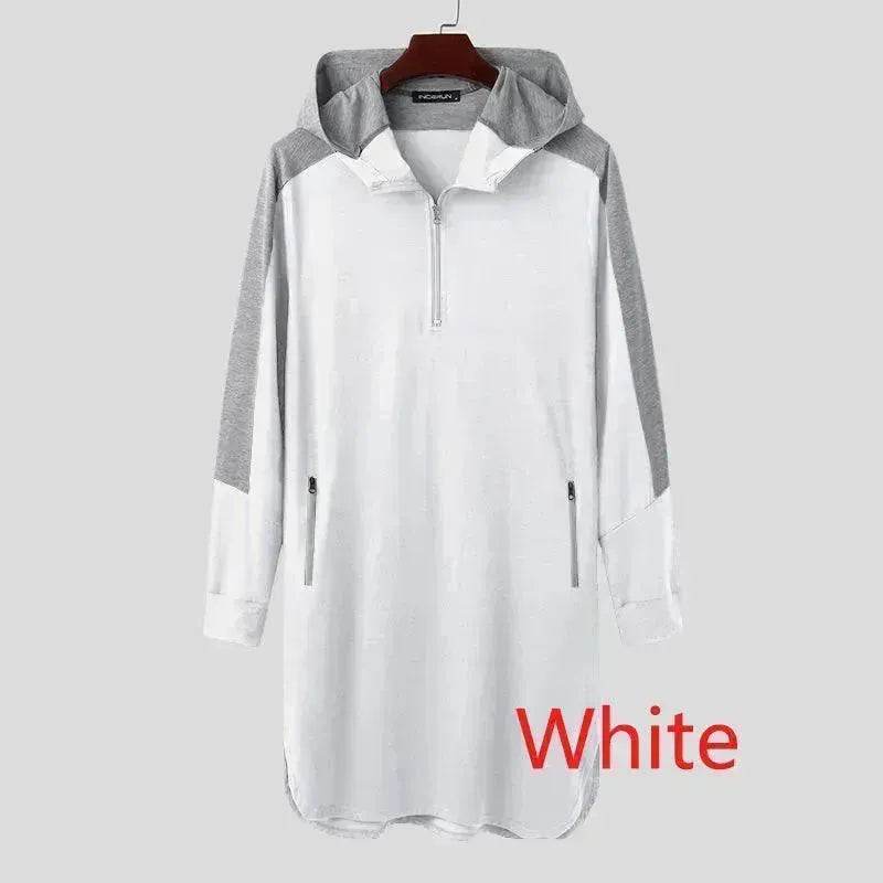 Fashionable and Elegant Men's Arabian matching robe Arab  zipper pocket sweater Moroccan Men's Jalabiya