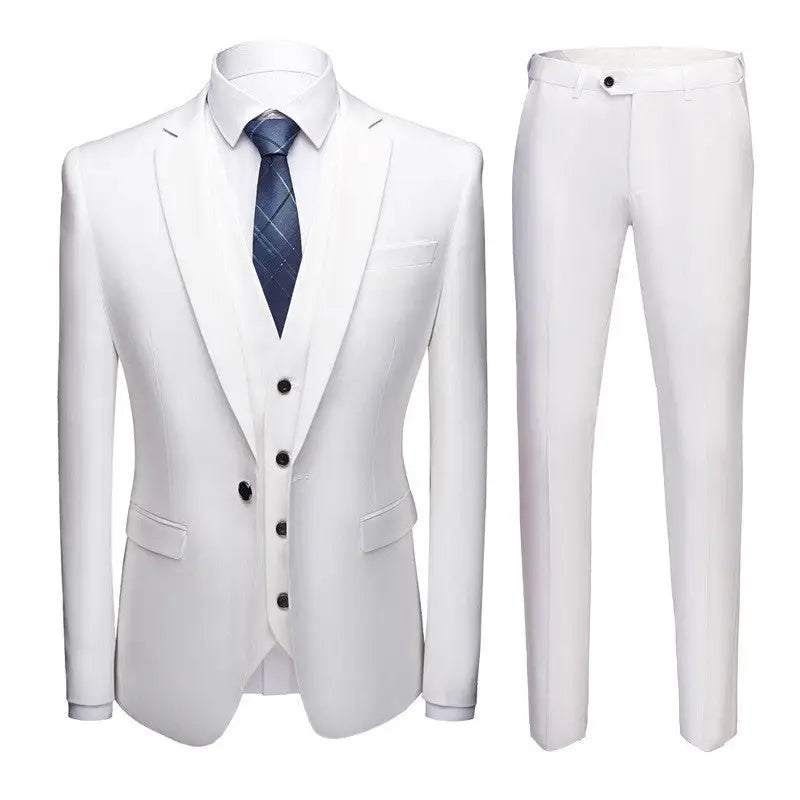 1 Button Jacket  Men's 3-piece suit – perfect for weddings, office & formal events.