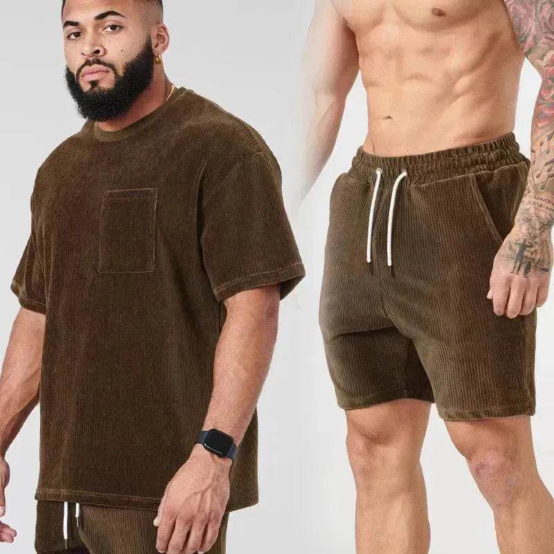 Men's Classy Summer Casual T-shirt Shorts Suit