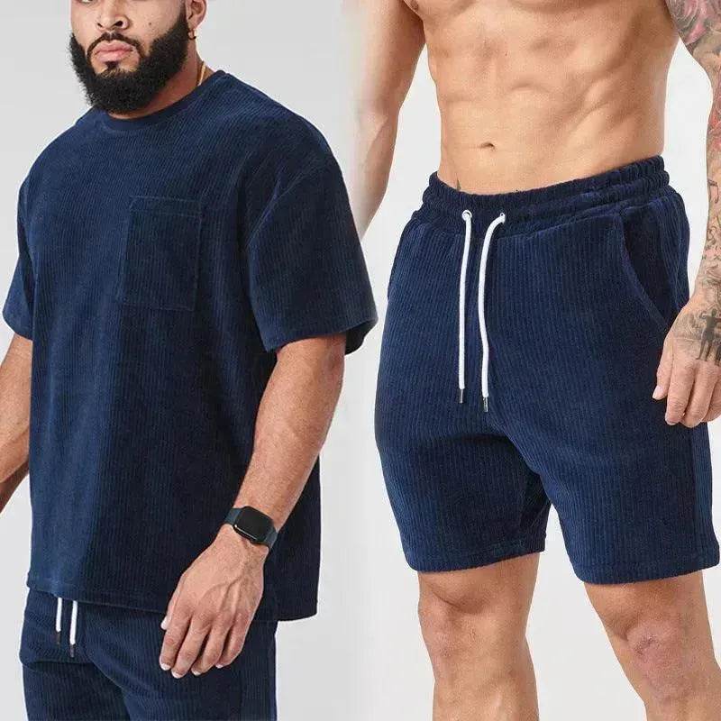 Men's Classy Summer Casual T-shirt Shorts Suit
