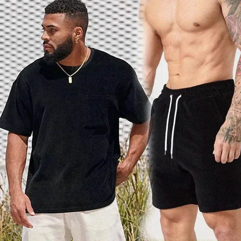 Men's Classy Summer Casual T-shirt Shorts Suit