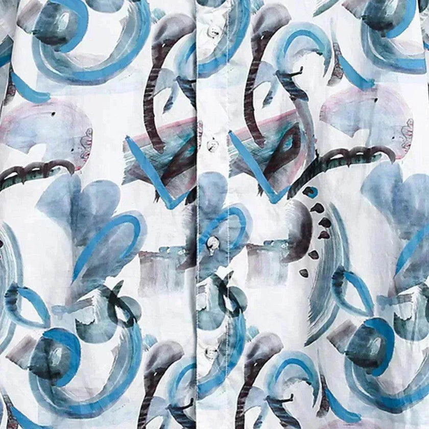 Men's Full Printed Graffiti Printing Shirt