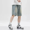 Men's Loose Casual Starry Sky Pattern Denim Shorts