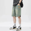 Men's Loose Casual Starry Sky Pattern Denim Shorts