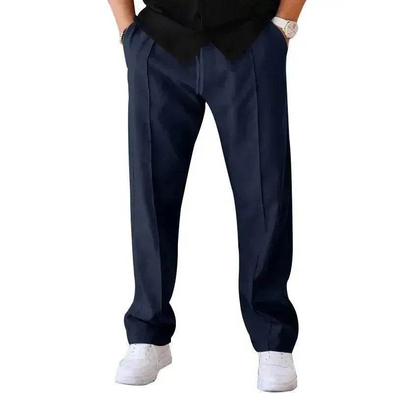 Men's Trouser Pant  Sports Casual Loose Straight Pants With Drawstring Design