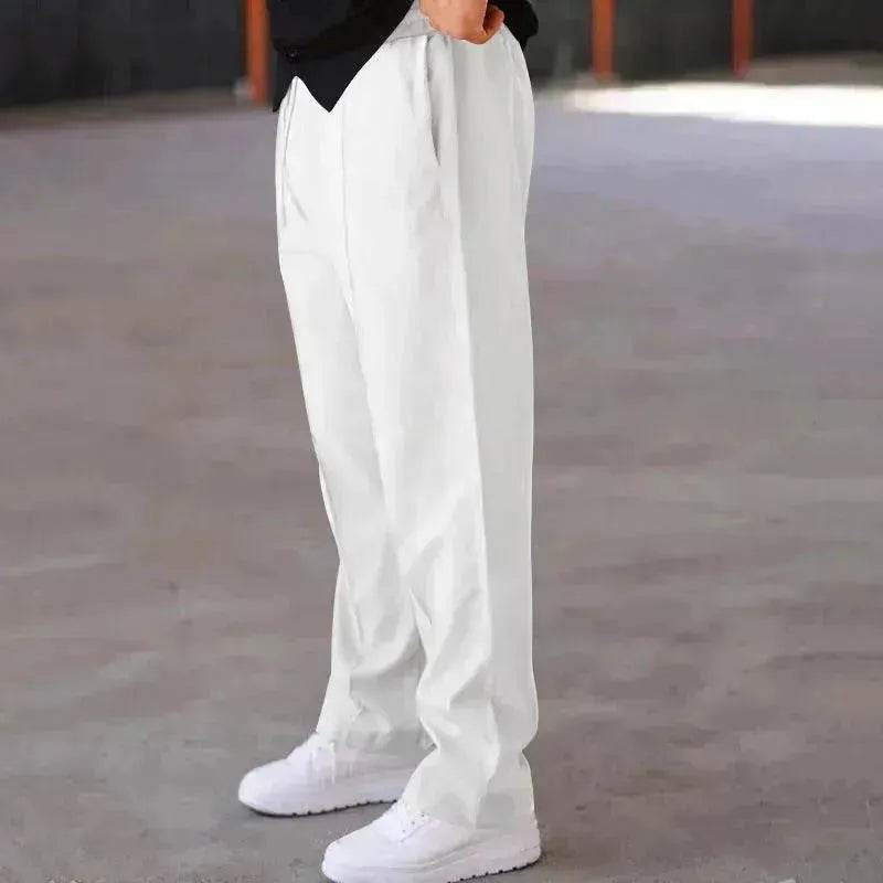 Men's Trouser Pant  Sports Casual Loose Straight Pants With Drawstring Design