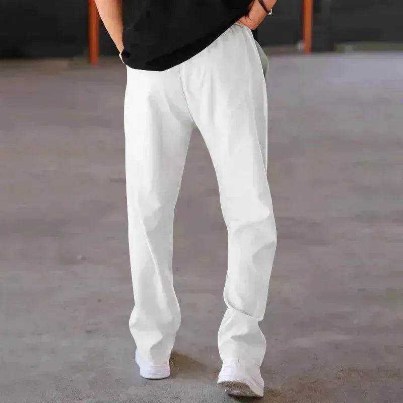 Men's Trouser Pant  Sports Casual Loose Straight Pants With Drawstring Design