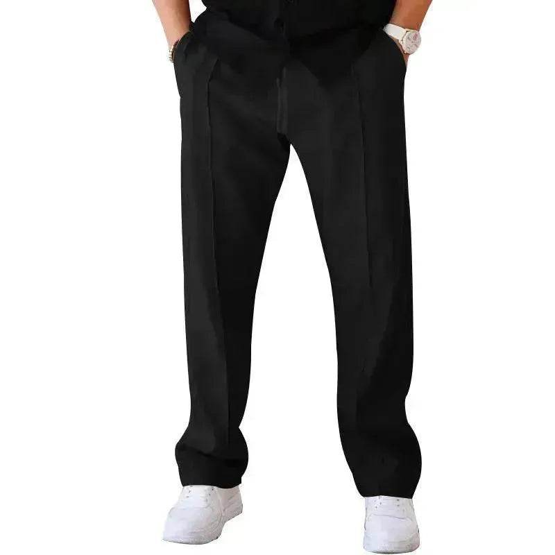 Men's Trouser Pant  Sports Casual Loose Straight Pants With Drawstring Design