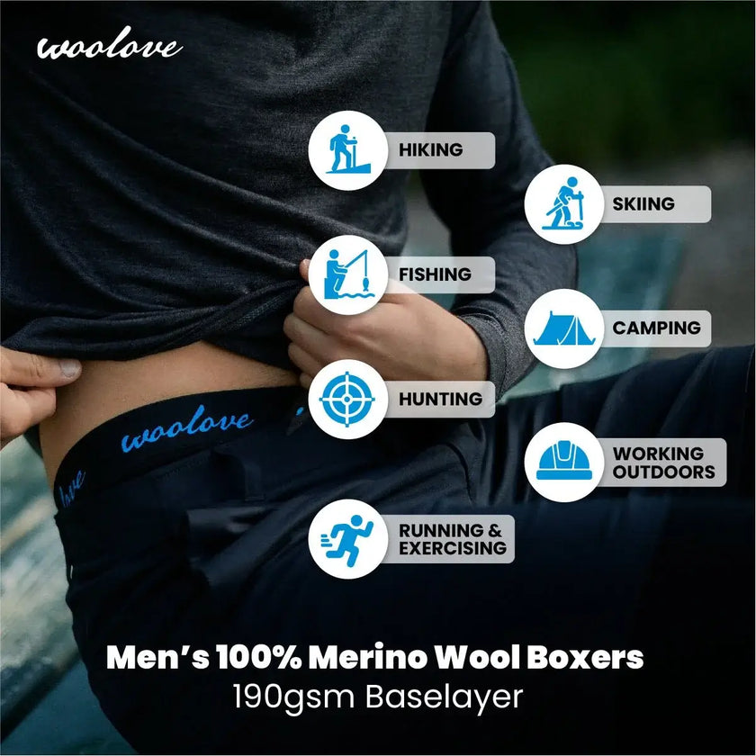 Men's Merino Wool Boxer Briefs