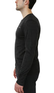 Men's Merino Wool Long Sleeve Henley — Midweight