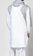 Fashionable and Elegant Mens Colorblock Robe Arab  Zip Pocket Sweatshirt Moroccan Men's Jalabiya