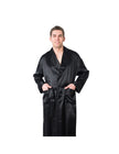 Men's Mulberry Silk Robe Black