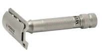 Merkur 34-INOX 3-Piece DE Safety Razor, Closed Comb, Standard Handle, Stainless Steel