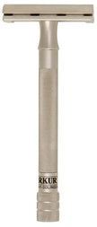 Merkur 23-INOX 3-Piece DE Safety Razor, Closed Comb, Extra Long Handle, Stainless Steel