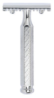 Merkur 41C 3-Piece DE Safety Razor, Open Comb, Classic 1906 Etched Handle, Chrome