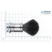 MERKUR Shaving Brush 1381 with Vegan Synthetic Hair in Bright Chrome
