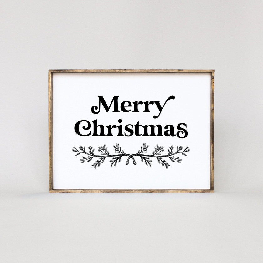 Merry Christmas Large Wood Sign