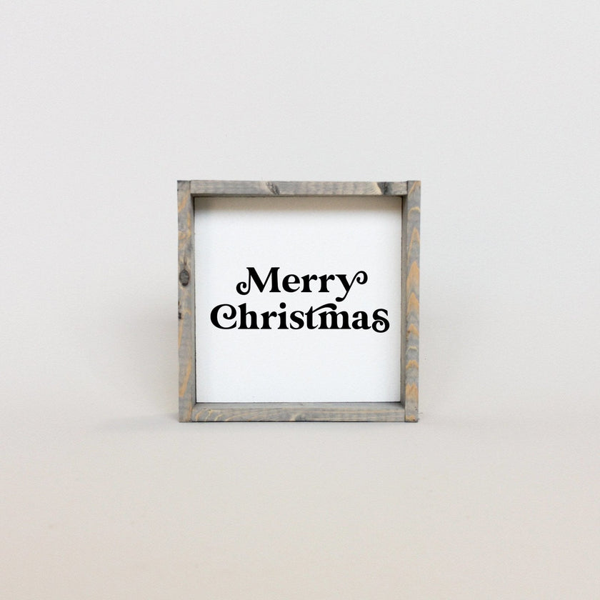 Merry Christmas Mini Wood Sign