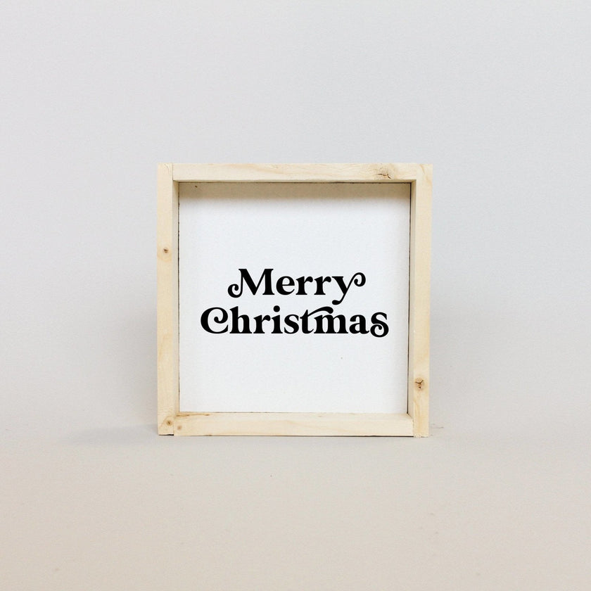 Merry Christmas Mini Wood Sign