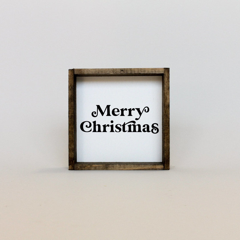 Merry Christmas Mini Wood Sign