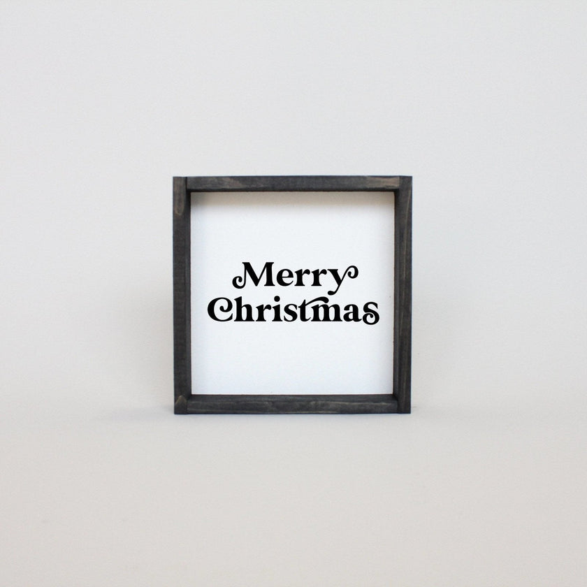 Merry Christmas Mini Wood Sign