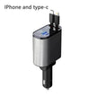 Metal Car Charger 100W Super Fast Charging Car USB And TYPE-C Adapter