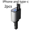 Metal Car Charger 100W Super Fast Charging Car USB And TYPE-C Adapter