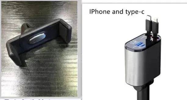Metal Car Charger 100W Super Fast Charging Car USB And TYPE-C Adapter