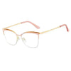 Metal Optic Glasses Frame Square  Plain Color Anti Blue Light for Women and Men