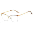 Metal Optic Glasses Frame Square  Plain Color Anti Blue Light for Women and Men
