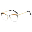 Metal Optic Glasses Frame Square  Plain Color Anti Blue Light for Women and Men