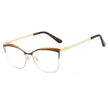 Metal Optic Glasses Frame Square  Plain Color Anti Blue Light for Women and Men