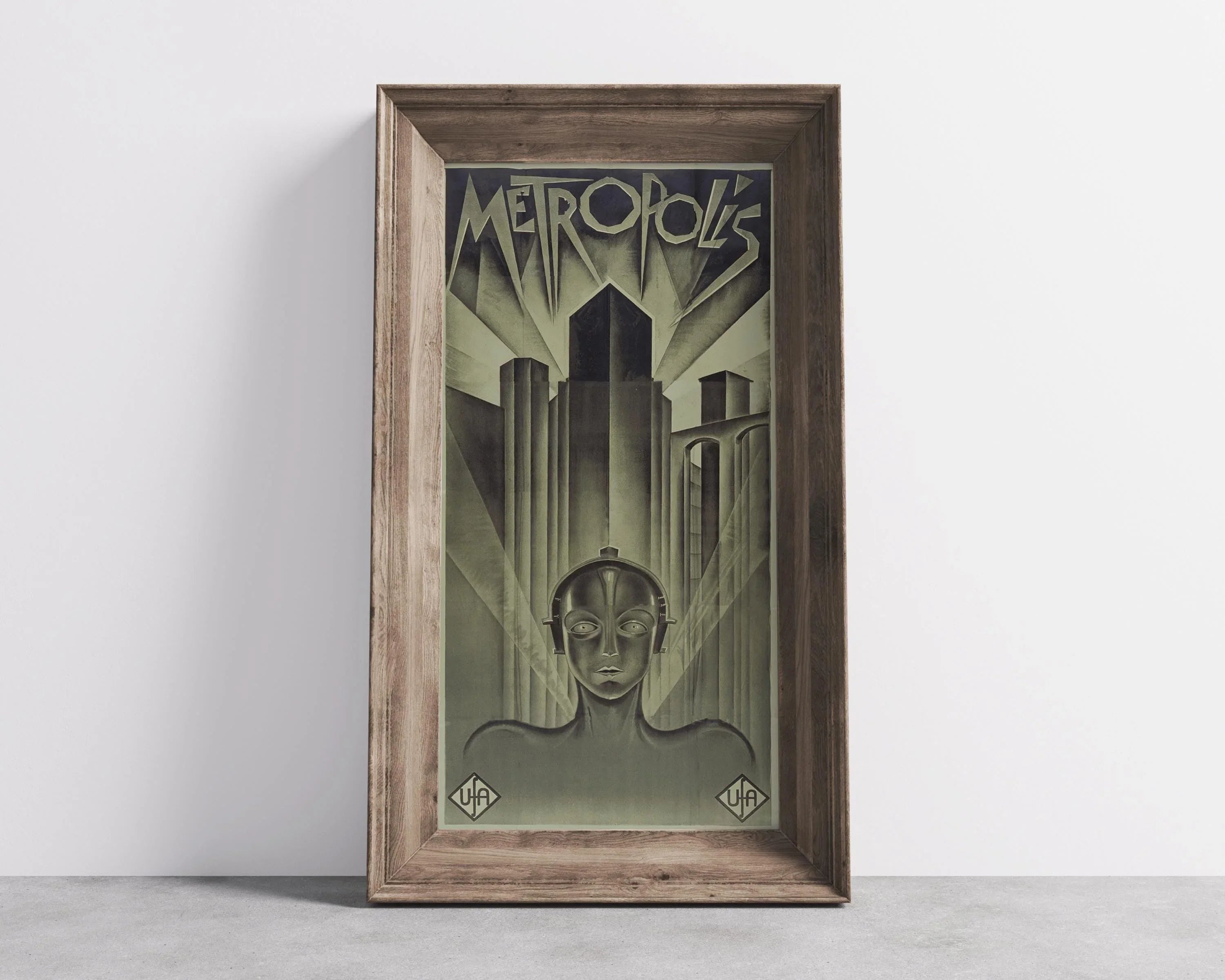 Metropolis Movie Poster: Art Deco Giclee Print, Handframed Option (2x1