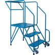 Mechanics/Maintenance Rolling Ladder, Steel, 3 Steps, 28