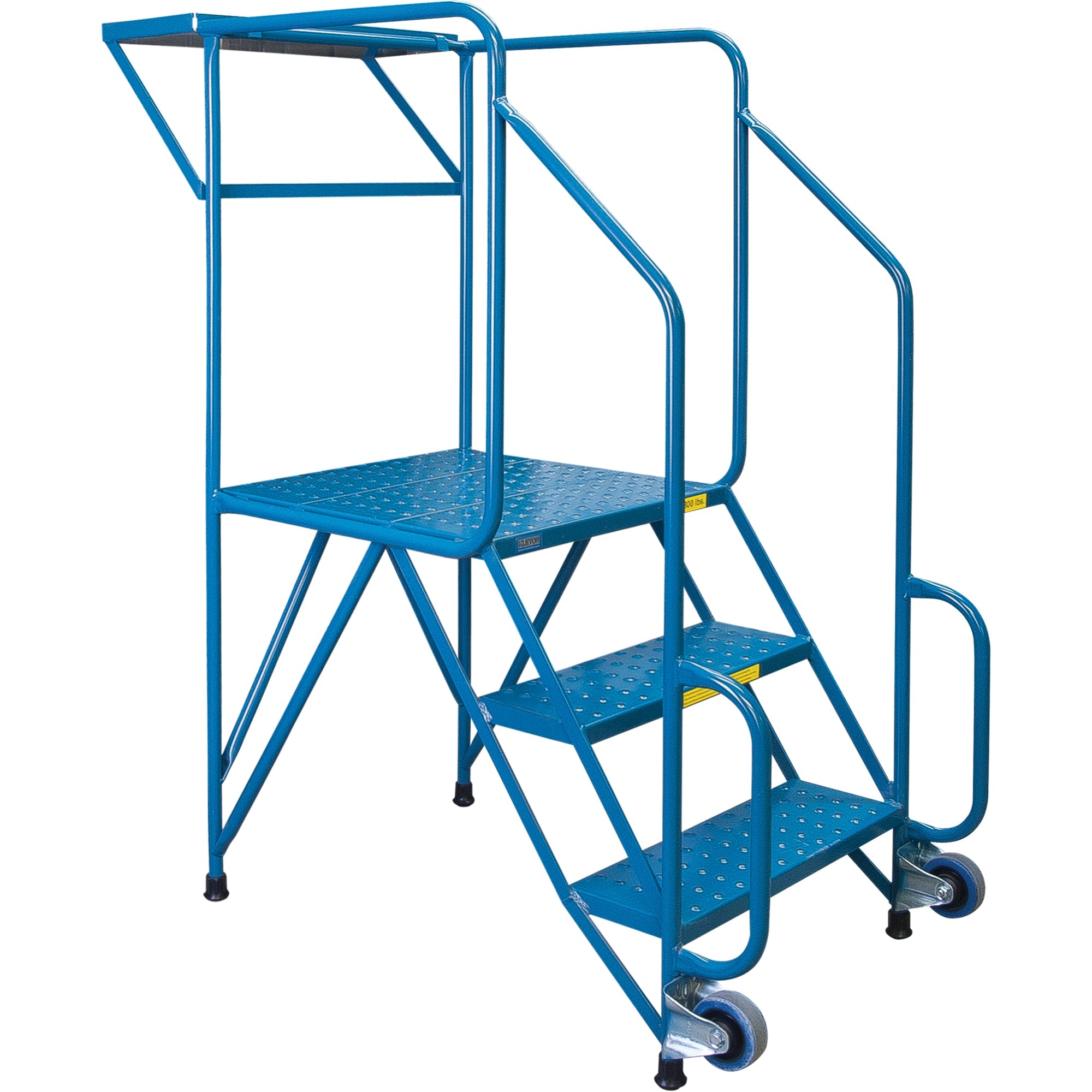 Mechanics/Maintenance Rolling Ladder, Steel, 3 Steps, 28