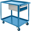 Heavy Duty Shelf Cart with Drawer, 1200 lbs. Capacity, Steel, 24