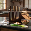 MIA FIVE | Essential 5 pcs Knife set | 4 Knives with Magnetic Wood Block