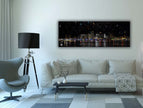 Miami de nuit - Horizon de la ville - Décoration murale sur toile - Vernis RGB