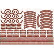 Micro-Mark 84733 O Aged Factory Brick Paper Details 4 Sheets NIB