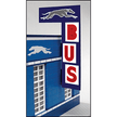 Micro Structures Light Works 5881 HO/O Vertical Bus Station Animated Neon Billboard KIT