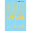 Microscale 87-1123 HO Data Boxcar Door Markings Yellow NIB