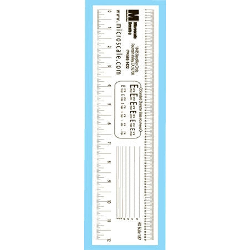 Microscale Clear HO Scale Ruler