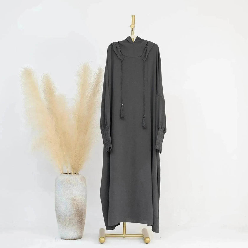 Middle East Dubai Turkey Solid Color Dress